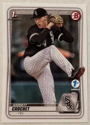 Garrett Crochet 2020 1st Edition 1st Bowman Paper Chicago White Sox - Image 1 of 2