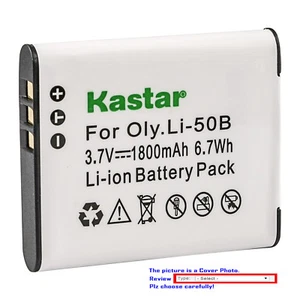 Kastar Replacement Battery for OEM Olympus Original Li50B 50B 50B LI-50C 50C - Picture 1 of 7