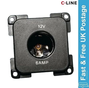 C-Line 12v Socket Outlet Cigarette Cigar Aux CBE Caravan Motorhome VW Campervan - Picture 1 of 7