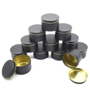 Candle Jars with Lid Bulk Round Candle Container Tins Empty Storage BoxB tjP8_DB - Picture 1 of 13