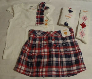 Gymboree Homecoming Kitty Size 5 Skirt Bike Shorts Shirt 3-4 Socks Tights Outfit - Picture 1 of 2