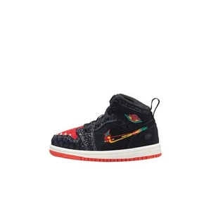 Toddler's Jordan 1 Mid SE "Siempre Familia" Bk/Chile Red-Sl (DN5120 001) - Picture 1 of 4