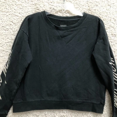 Толстовка Billabong маленькая взрослая черная с круглым вырезом с надписью длинным рукавом женская S - Изображение 1 из 4