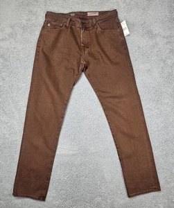 AG Adriano Goldschmied Pants Men's 32x32 TELLIS Modern Slim Brown Denim NWT - Picture 1 of 12