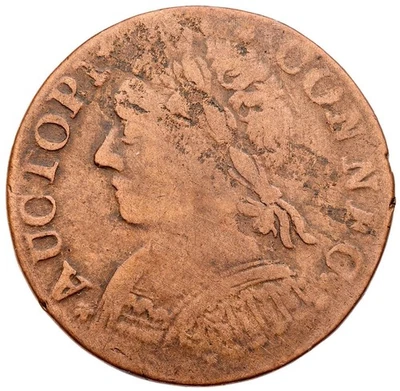 Moneda de cobre colonial Connecticut 1788 M 7-E R-5 Foto 1 de 2