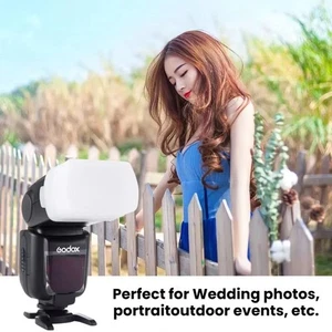 White Flash Diffuser Silicone Soft Light Cover New Diffuser Cover - Picture 1 of 9