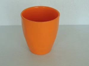 Maceta/olla moderna de cerámica alemana naranja brillante 664-145. Top 5 3/4 altura 5" - Imagen 1 de 3