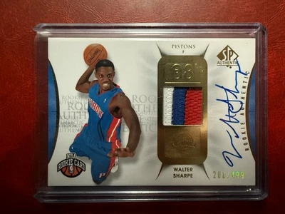 2008-09 SP Authentic - Rookie Authentics Autograph Patch Walter Sharpe #208 /499 - Image 1 of 2