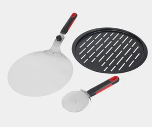 Expert Grill Kit Pizza Barbecue 3 Pezzi in Acciaio Inox - NUOVO - Foto 1 di 4