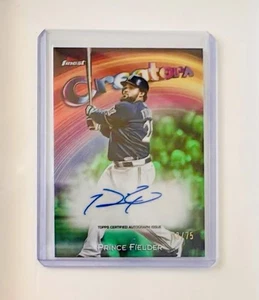 2025 Topps Finest - Prince Fielder Green Auto /75 - Picture 1 of 2