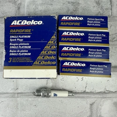 AC Delco Set of 4  Rapid Fire Single Platinum Spark Plugs 19307139 NOS - Image 1 of 4