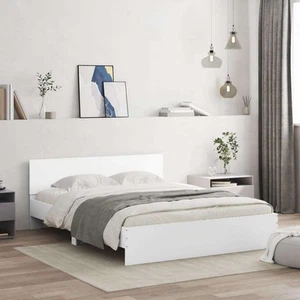 vidaXL Bed Frame without Mattress White 150x200 cm - Picture 1 of 10