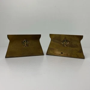 Benedict Karnak Brass 560 Egyptian Revival Bookends Pair Set of 2 Isis Goddess - Picture 1 of 17