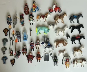 Playmobil figures / Horses/ Weapons Knights / Vintage / Rares /mixed Lot - Picture 1 of 9