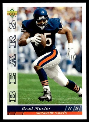 1993 Upper Deck Brad Muster New Orleans Saints #284 - Image 1 of 2