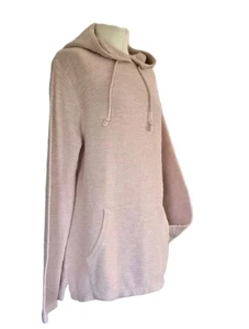 Fat Face Women's Sweatshirt Women's Size Large Pink Textured Cotton Drawstring - Picture 1 of 11