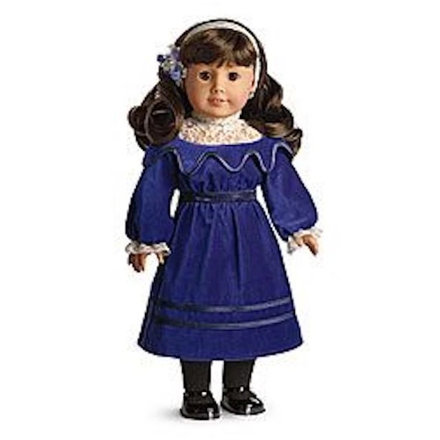 American Girl Samantha's Blue Velvet Party Dress for Samantha Doll Fast