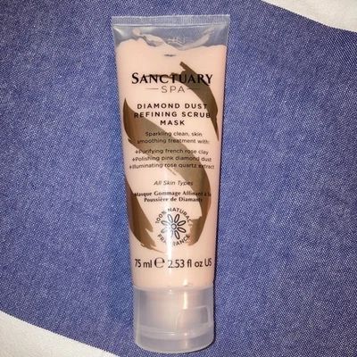 BRAND NEW Sanctuary Spa Diamond Dust Refining Scrub French Rose Clay 75ml - Image 1 of 4