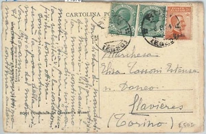 71575 - EGEO Rodi / REGNO - Storia Postale: AFFRANCATURA MISTA su cartolina 1924 - Foto 1 di 1