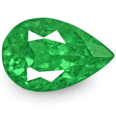 COLOMBIA Esmeralda 1,87 Cts Natural Vivo Pera Verde Intensa Foto 1 de 4