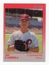 1989 Star Clearwater Phillies Jim Carroll #4 Pre RC Minor League Phoenix, Az