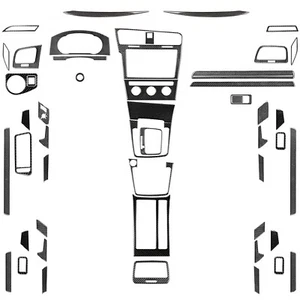 52Pcs Real Carbon Fiber Kits Full Interior Trim For VW Golf 7 GTI Mk7 2013-2017 - Picture 1 of 21