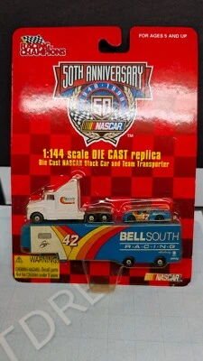 1:144 #42 Joe Nemechek Bellsouth Racing Champions Transporter Hauler & Car 1998 Foto 1 de 4