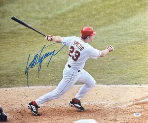 Scott Spiezio Signed 16x20 Photo Angels 2002 WS Champs PSA 4A81559 - Picture 1 of 2