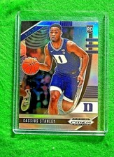 CASSIUS STANLEY SILVER PRIZM ROOKIE CARD JERSEY #2 DUKE RC PACERS 2020 PANINI RC