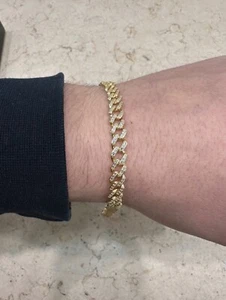 bracciale simpligold a catena con zirconi incastonati, in argento 925 - Foto 1 di 6