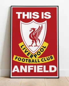 This is Anfield: póster del estadio de Liverpool / tamaño king 36"x24" - Imagen 1 de 3