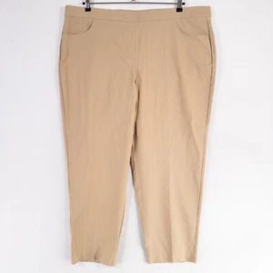 Alfred Dunner Woman Allure Pant 22W Tan Modern Fit Slimming Proportioned Short - Picture 1 of 9
