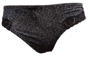 Vanity Fair Black & Grey Briefs Floral Ladies Pants Knickers panty underwear - Picture 1 of 2