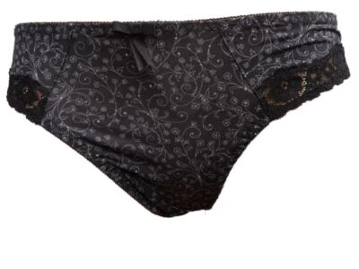 Vanity Fair Calzoncillos Negros y Grises Florales Damas Pantalones Bragas Panty Ropa Interior Foto 1 de 2