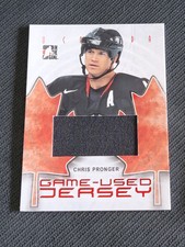 2007-08 IN THE GAME CHRIS PRONGER GUJ-75 O CANADA GAME USED JERSEY