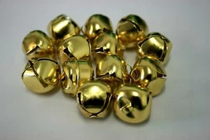 Toy Cat Morris Dancing Craft Charm Christmas Jingle Bells - GOLD 12MM - Picture 1 of 1