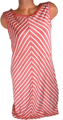 Vestido para mujer Max Studio coral/blanco a rayas sin mangas talla M nuevo con etiquetas Foto 1 de 4