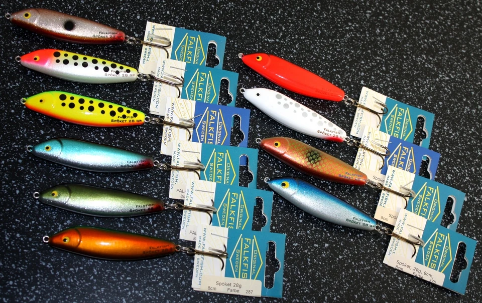 Original Falkfish Spöket 8cm 28g Meerforellenwobbler Jerkbait Wobbler 38 Farben - Bild 1 von 1