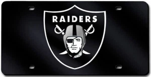 Las Vegas Raiders License Plate Laser Cut Black - Picture 1 of 1