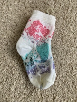 Calcetines bebé Sirenita Disney años 90 de colección Ariel ¡NUEVOS! Punto alto Foto 1 de 4