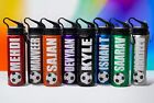 Personalised Cold Drinks Bottle/ Straw- 800ml Metal.with Football, Euro, World