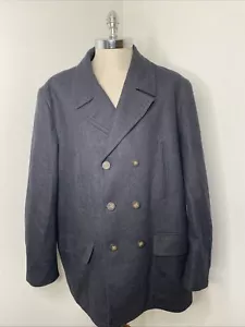 RALPH Ralph Lauren Wool Overcoat Button Charcoal Grey Jacket Mens Sz 50R Coat - Picture 1 of 9