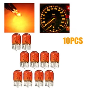 10x DC 12V 3W T10 501 194 Side Marker Light Amber Glass Bulb Car Halogen Bulbs. - Picture 1 of 9