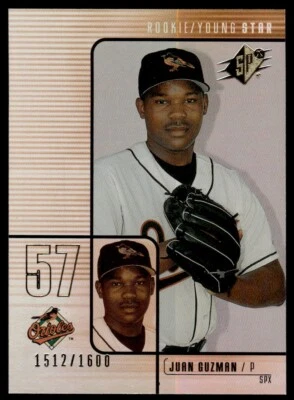 2000 SPx Juan Guzman Rookie 1512/1600 Baltimore Orioles #191 R16 - Image 1 of 2