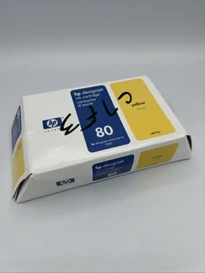 2005Genuine HP 80 Yellow 175mL Ink Cartridge C4874A DesignJet 1055cm 1000 1050C - Picture 1 of 5