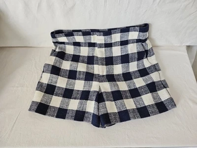 Pantalón corto a cuadros para mujer Zara, tiro alto talla M Foto 1 de 3