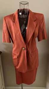 Traje Max Mara Manga Corta - Mezcla de Algodón Talla 6 ~NUEVO SIN ETIQUETAS~ - Imagen 1 de 7