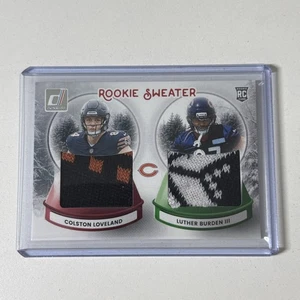 2025 Donruss Dual Rookie Sweater #SWED-CHI Colston Loveland Luther Burden III RC - Bild 1 von 2