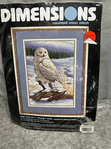 Neu/Vtg 1997 Dimensions THE STATELY SNOWY OWL Counted Cross Stitch Kit #3861 - Bild 1 von 3