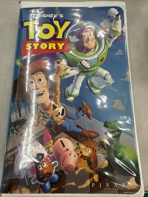 Vintage 90s 1995 Toy Story VHS Disney Woody Buzz Tested Clamshell Original - Image 1 of 3